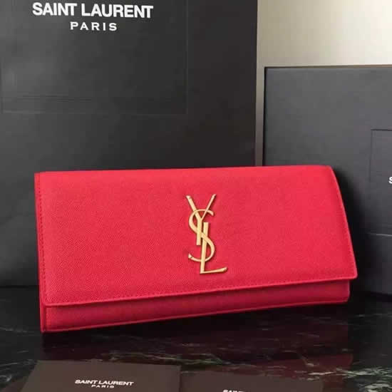 Replica Saint Laurent Red Classic Monogramme Clutch Handbags